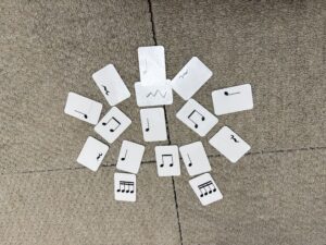 豊島区•北区のバイオリン教室、なないろバイオリン教室 リズムカード